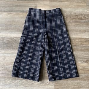 CHRISTIAN DIOR VIRGIN WOOL CHECKERED BLACK AND WHITE CROPPED PANTS WOMEN’S 4